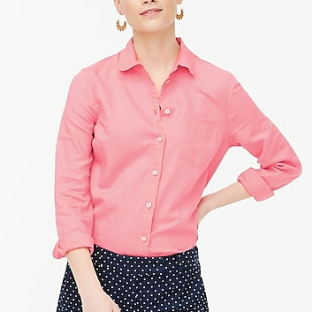 J.Crew Linen-Cotton Shirt in Perfect Fit in S, M.